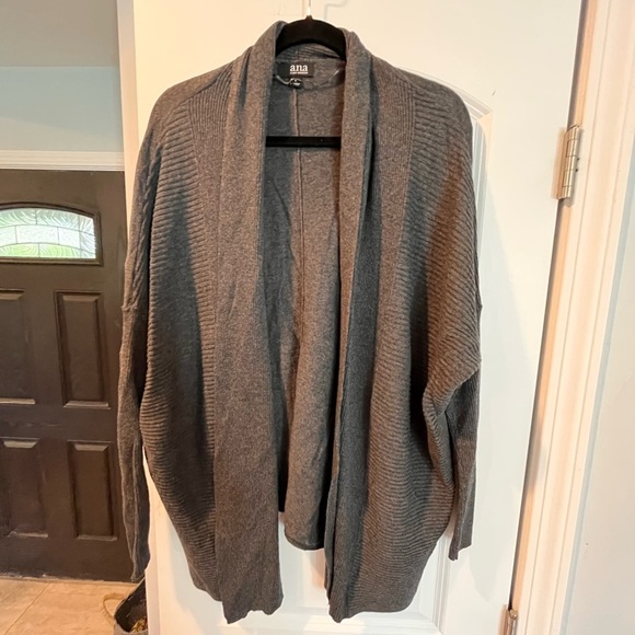 a.n.a Gray Cardigan - Large - Picture 1 of 9